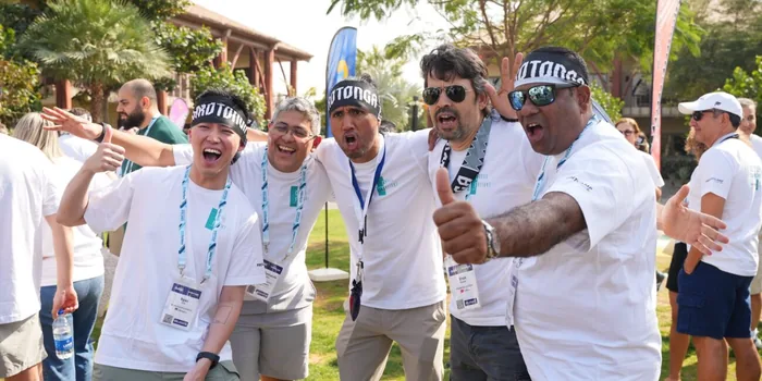 Freightcamp members sharing a team-building moment together